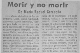 Morir y no morir  [artículo] M. Parera.