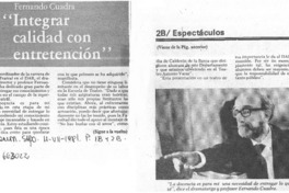 Integrar calidad con entretención"  [artículo]