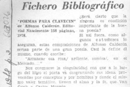 Poemas para clavecin