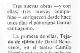 Tres estrenos, tres compañías. Tres estrenos, tres compañías.