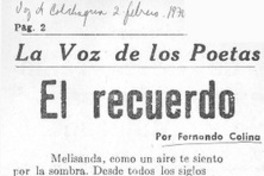 El Recuerdo. El Recuerdo.