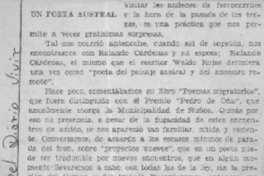 Un poeta austral  [artículo] Cronos.