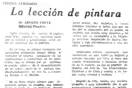 La lección de pintura. La lección de pintura.