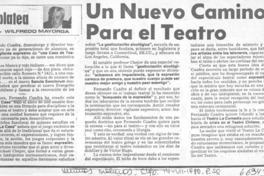 Un nuevo camino para el teatro