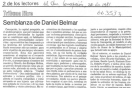Semblanza de Daniel Belmar. Semblanza de Daniel Belmar.
