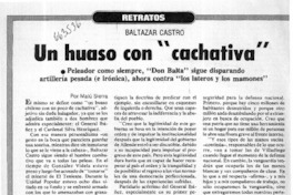 Un huaso con "cachativa" Un huaso con "cachativa"