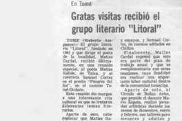Gratas visitas recibió el grupo literario "Litoral" Gratas visitas recibió el grupo literario "Litoral"