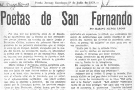 Poetas de San Fernando Poetas de San Fernando