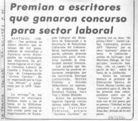 Premian a escritores que ganaron concurso para sector laboral. Premian a escritores que ganaron concurso para sector laboral.