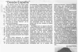 Desde España