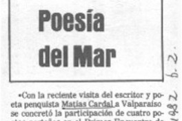 Poesía del mar. Poesía del mar.