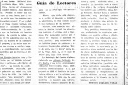 Guía de lectores. Guía de lectores.