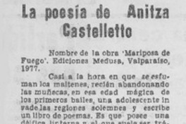 La poesía de Anitza Castelletto