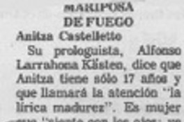 Mariposa de fuego.