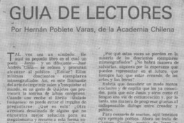 Guía de lectores Guía de lectores