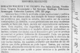 Horacio Walker y su tiempo. Horacio Walker y su tiempo.