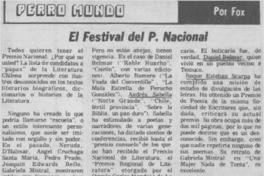 El festival del P. Nacional El festival del P. Nacional