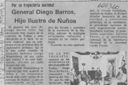 General Diego Barros, Hijo Ilustre de Ñuñoa. General Diego Barros, Hijo Ilustre de Ñuñoa.