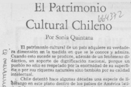 El Patrimonio Cultural Chileno El Patrimonio Cultural Chileno