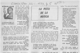 La pista de la noticia La pista de la noticia