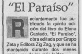 El Paraíso. El Paraíso.