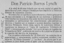 Don Patricio Barros Lynch.  [artículo]