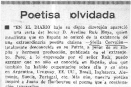Poetisa olvidada  [artículo] María Vivanco G.