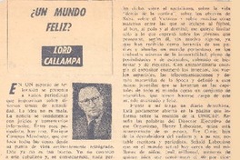 Un mundo feliz? Un mundo feliz?
