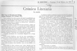 Crónica literaria Crónica literaria