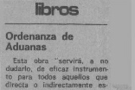 Ordenanza de aduanas.  [artículo]