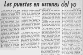 Las Puestas enescena del yo  [artículo] Jean Lucat.