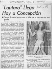 "Lautaro" llega hoy a Concepción.  [artículo]