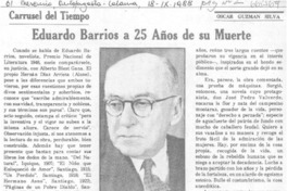 Eduardo Barrios a 25 años de su muerte Eduardo Barrios a 25 años de su muerte