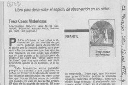 Trece casos misteriosos Trece casos misteriosos