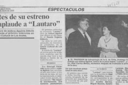 Antes de su estreno se aplaude a "Lautaro". Antes de su estreno se aplaude a "Lautaro".