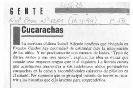 Cucarachas.