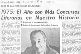 1975, el año con más concursos literarios en nuestra historia. 1975, el año con más concursos literarios en nuestra historia.