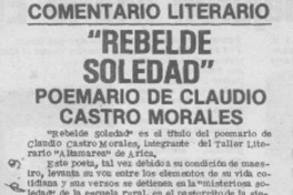 Rebelde soledad" Rebelde soledad"