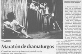 Maratón de dramaturgos