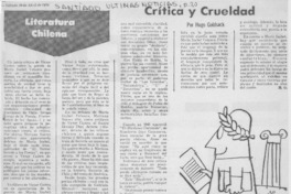 Crítica y crueldad Crítica y crueldad