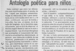Antología poética para niños Antología poética para niños