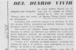 ¡Poesía sin vuelta! ¡Poesía sin vuelta!