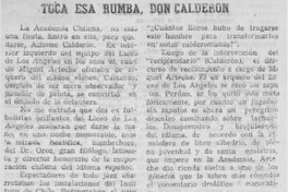 Toca esa rumba, Don Calderón Toca esa rumba, Don Calderón
