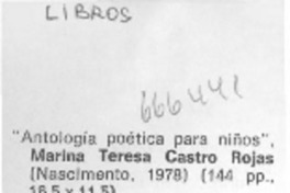 "Antología poética para niños" "Antología poética para niños"