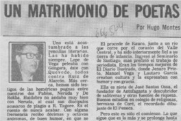 Un matrimonio de poetas Un matrimonio de poetas
