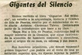 Gigantes del silencio. Gigantes del silencio.