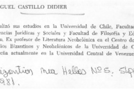 Miguel Castillo Didier. Miguel Castillo Didier.