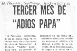 Tercer mes de "Adiós papá".  [artículo]