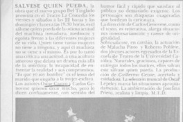 Sálvese quien pueda. Sálvese quien pueda.