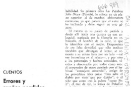Cuentos errores y sueños perdidos  [artículo] Silvia Vives.